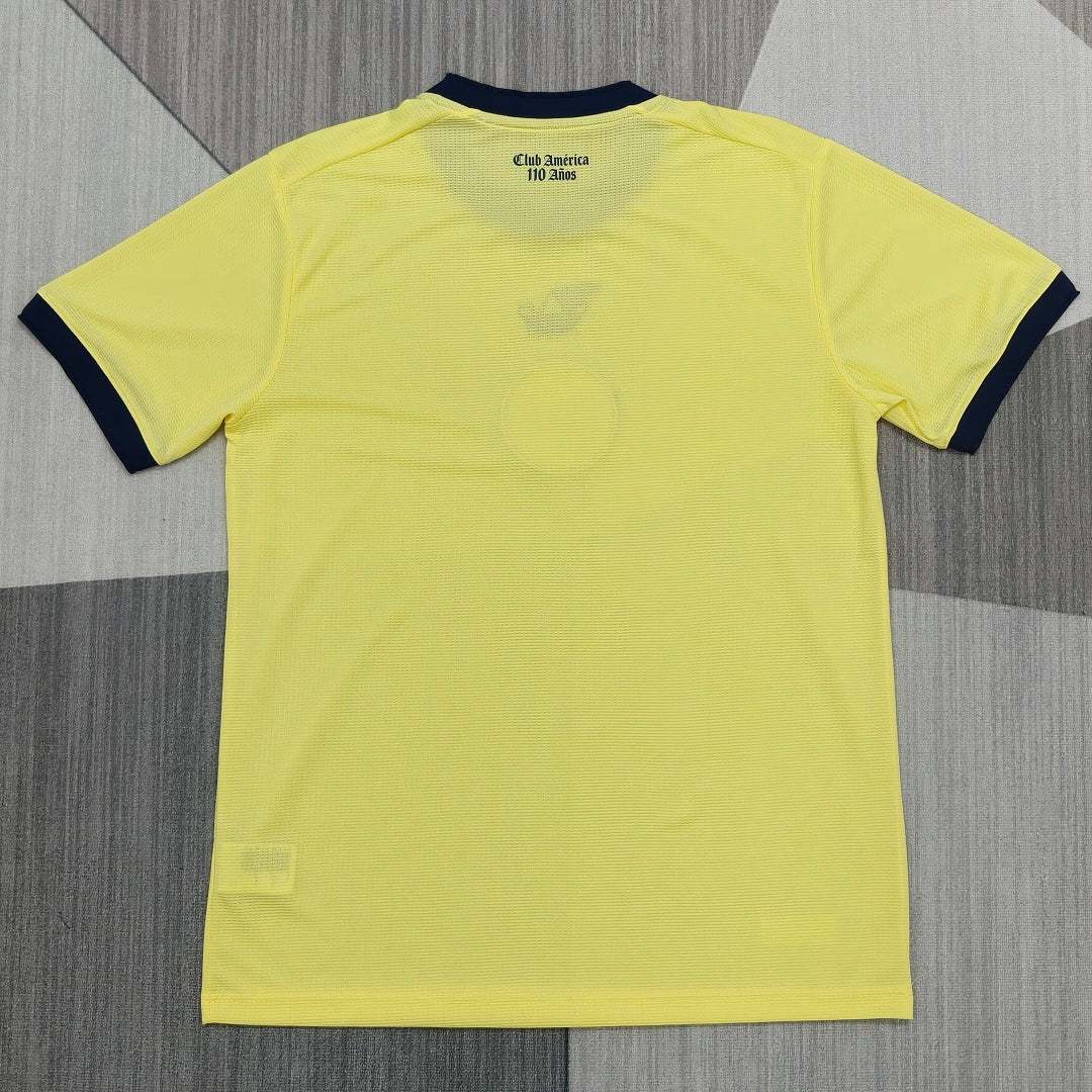 Club America 110th Anniversary Yellow Fan Version Jersey - Back