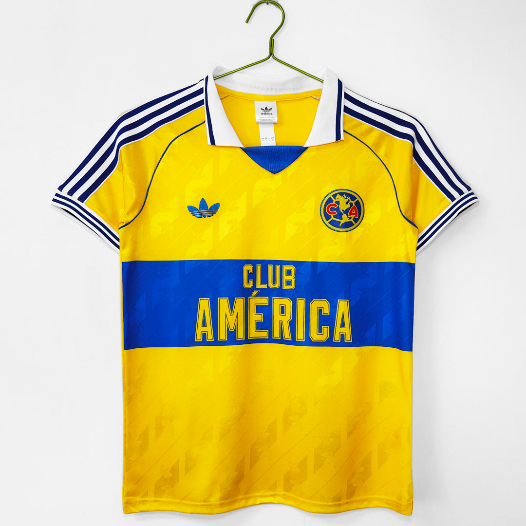 Club America Commemorative Home Yellow Retro Jersey - Front