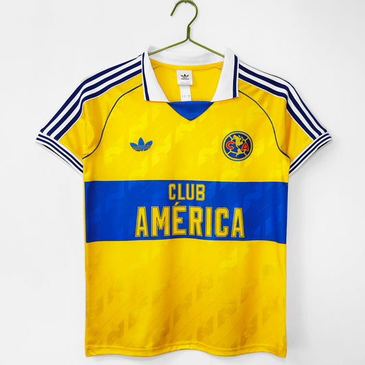 Club America Commemorative Home Yellow Retro Jersey - Front
