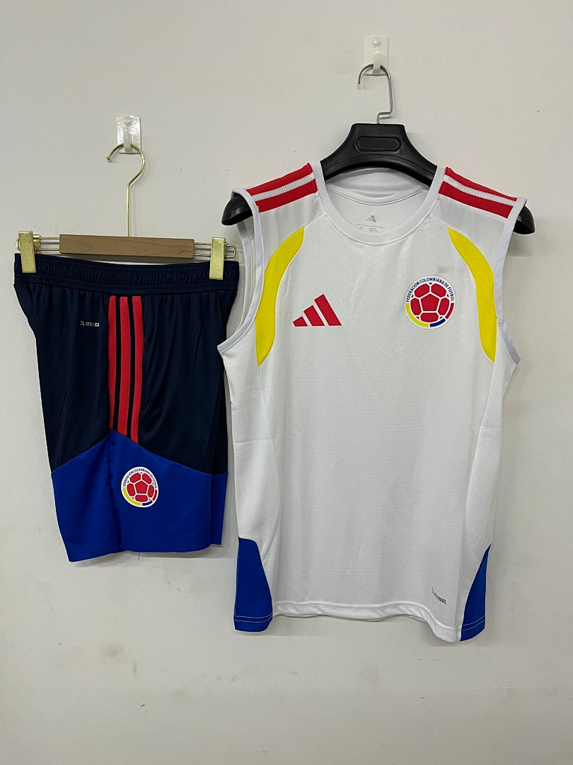 Colombia White Sleeveless Training Kit 2026/27