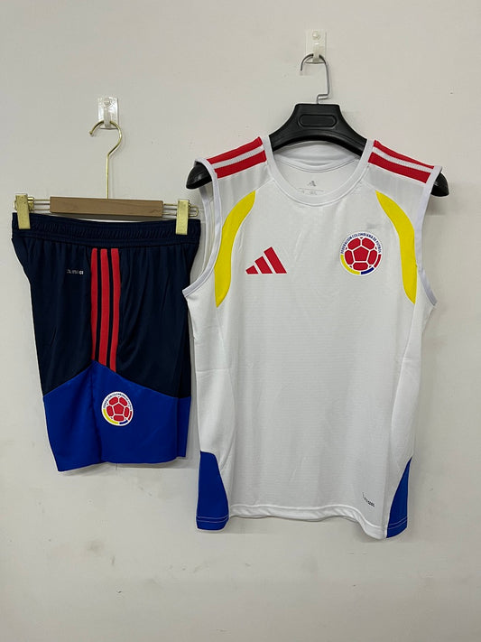 Colombia White Sleeveless Training Kit 2026/27