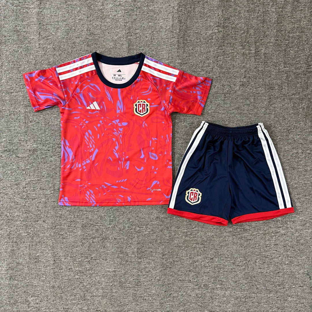 Costa Rica 2026/27 Home Kids Football Kit Kids Version - Front