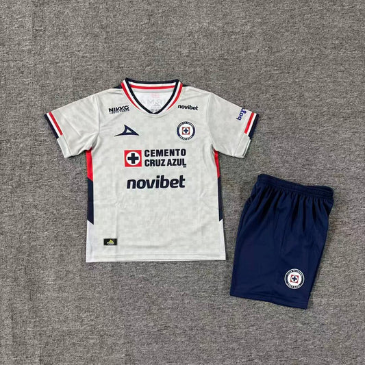 Cruz Azul 2025/26 Away Kids Football Kit - Front