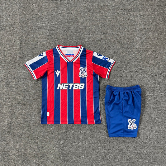 Crystal Palace 2025/26 Home Kids Football Kit - Front