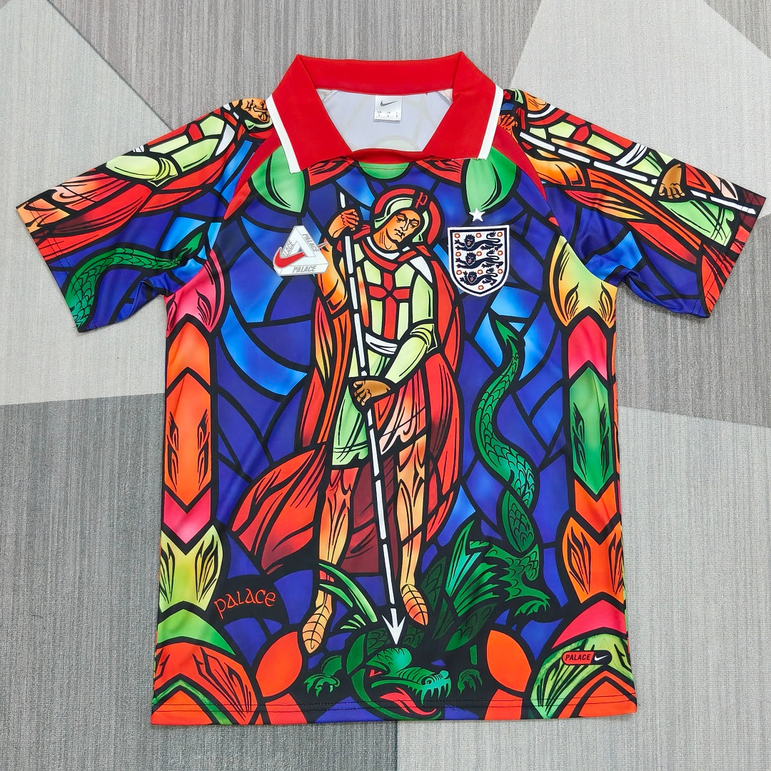 England 2026 Red Polo Collar Collaboration Fan Version Jersey - Front