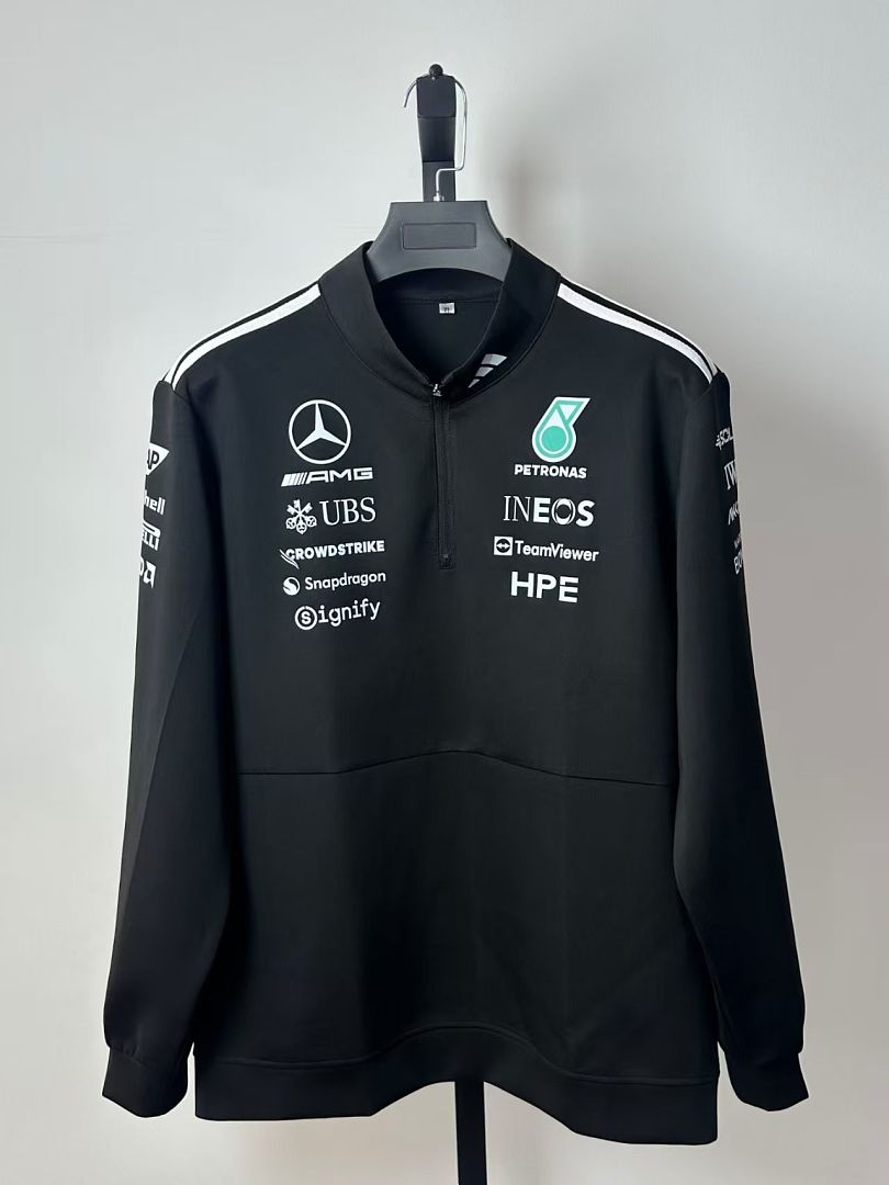 Mercedes-AMG Petronas 2026 Navy Full-Zip F1 Hoodie - front