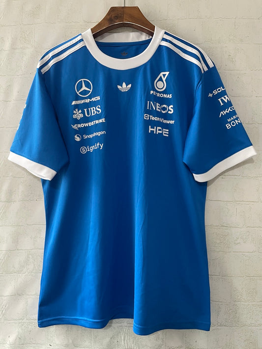 Mercedes-AMG Petronas 2026 Blue Retro Style F1 Jersey - front