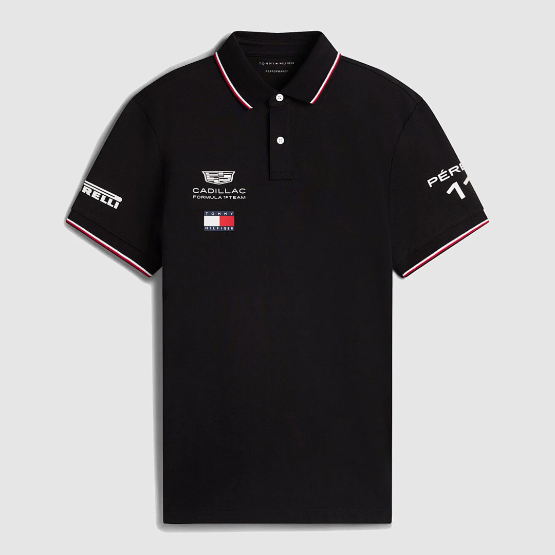 Cadillac Formula 1 Team Black Polo Jersey - front