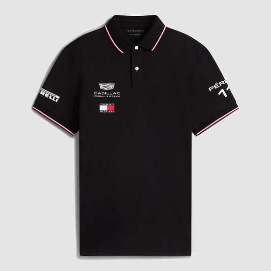Cadillac Formula 1 Team Black Polo Jersey - front