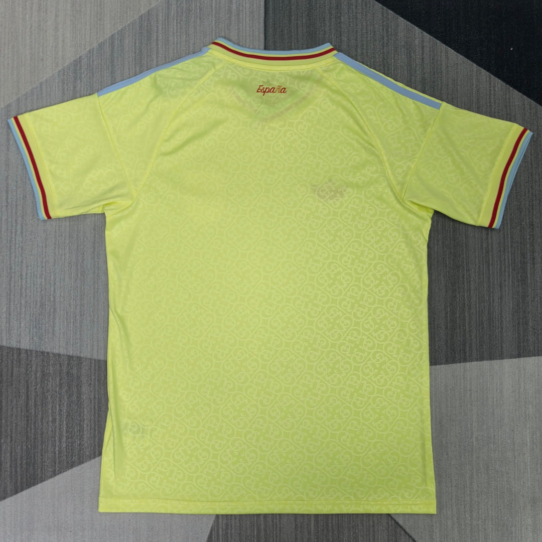 Spain 2026/27 Two-Star Yellow Special Edition Fan Version Jersey - Back