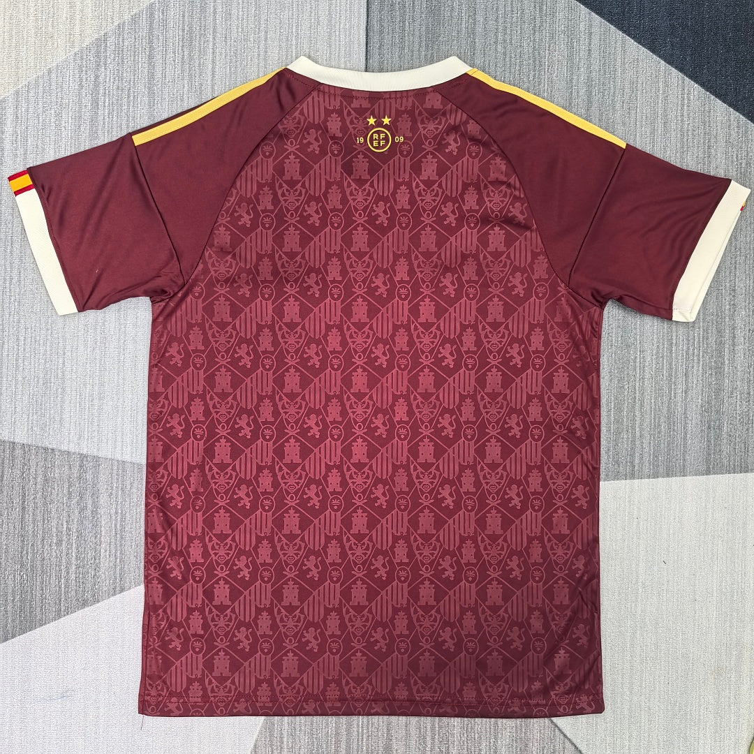 Spain 2026 Burgundy Special Edition Fan Version Jersey - Back