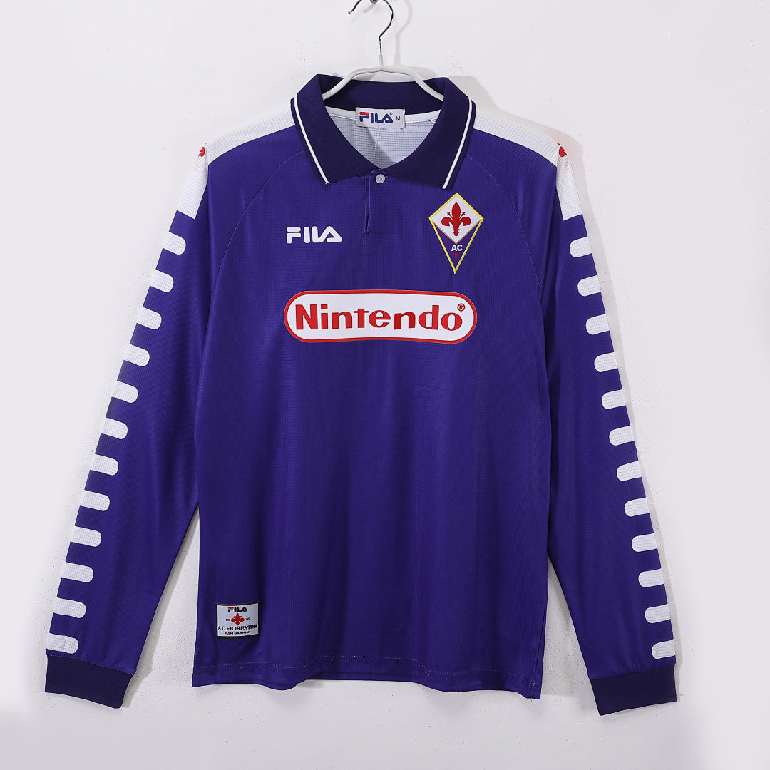Fiorentina 1998/99 Home Long Sleeve Retro Jersey - Front