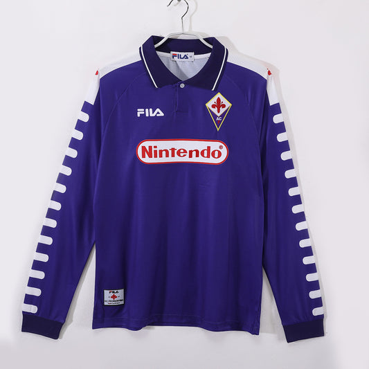 Fiorentina 1998/99 Home Long Sleeve Retro Jersey - Front