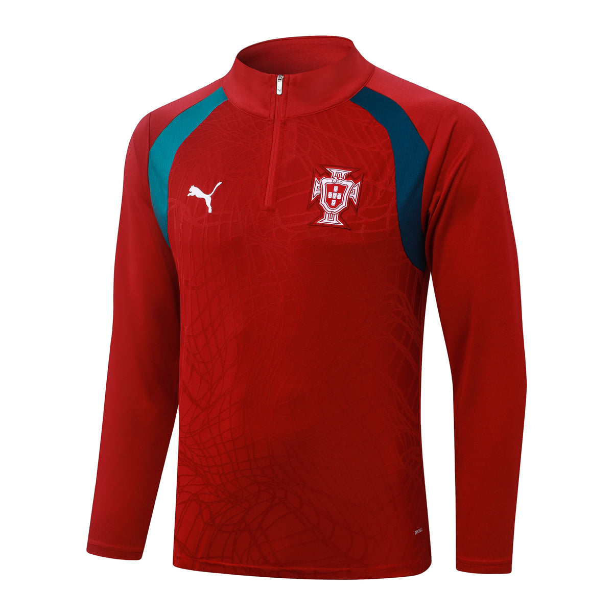 2026/27 Portugal Half-Zip Training Suit - Red - top only
