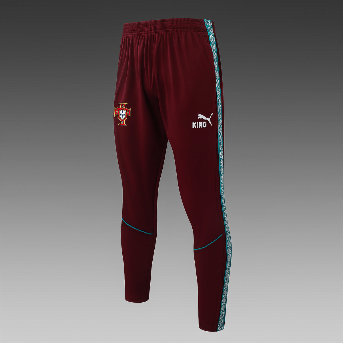 2026/27 Portugal Half-Zip Training Suit - Maroon - pants only