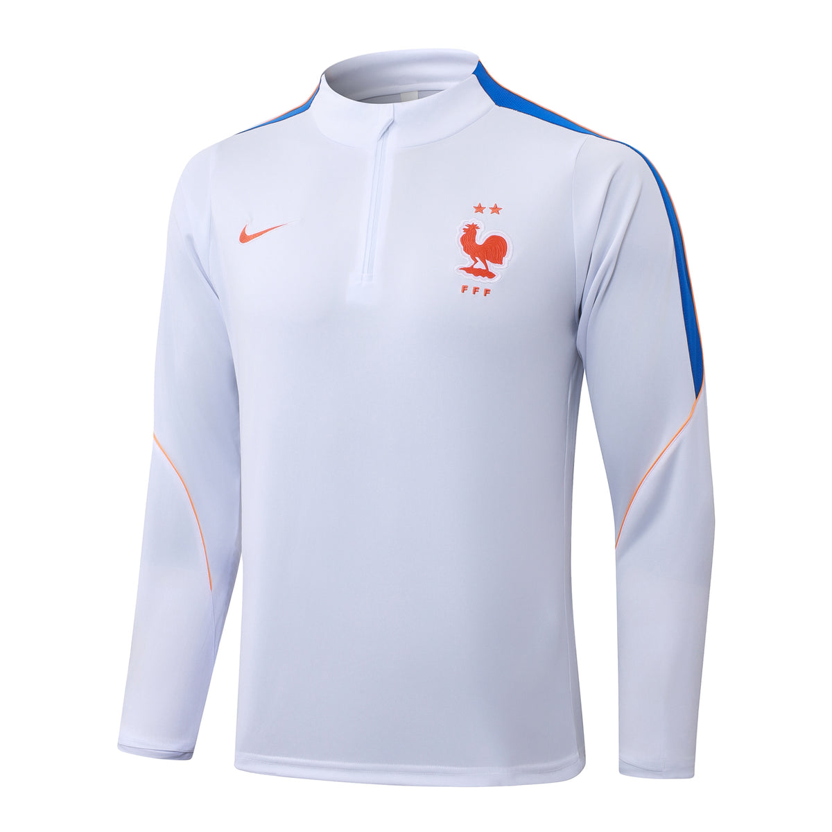 2026/27 France Half-Zip Training Suit - White - top only