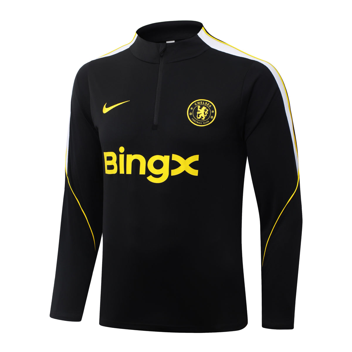 2026/27 Chelsea Half-Zip Training Suit - Black - top only