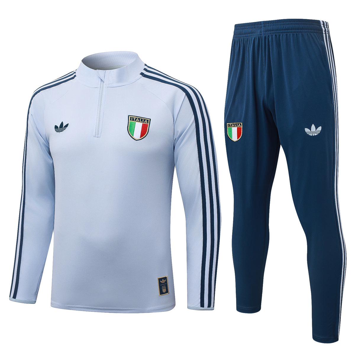 2026/27 Italy Half-Zip Training Suit - Light Blue - full set