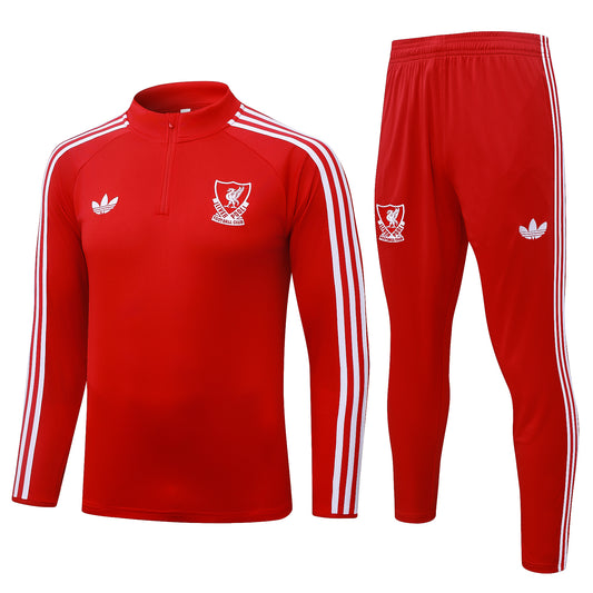 2026/27 Liverpool Half-Zip Training Suit - Red - full set