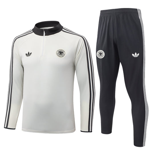 2026/27 Germany Half-Zip Training Suit - Off-White - full set