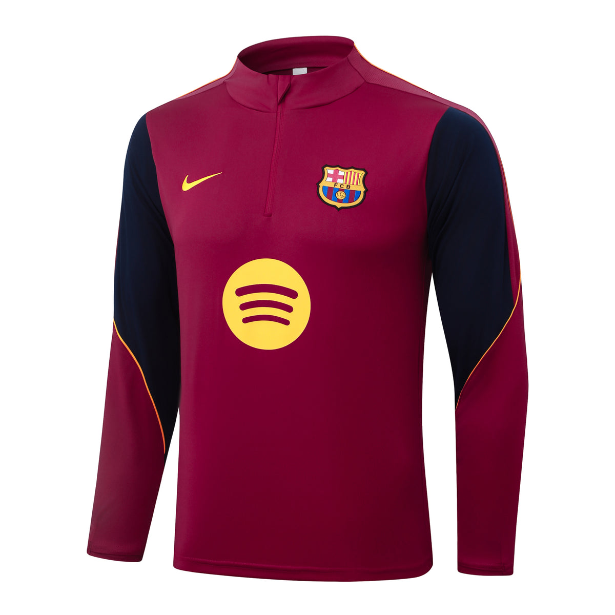 2026/27 FC Barcelona Half-Zip Training Suit - Maroon - top only