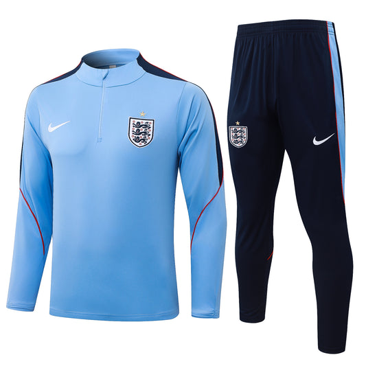 2026/27 England Half-Zip Training Suit - Light Blue - full set
