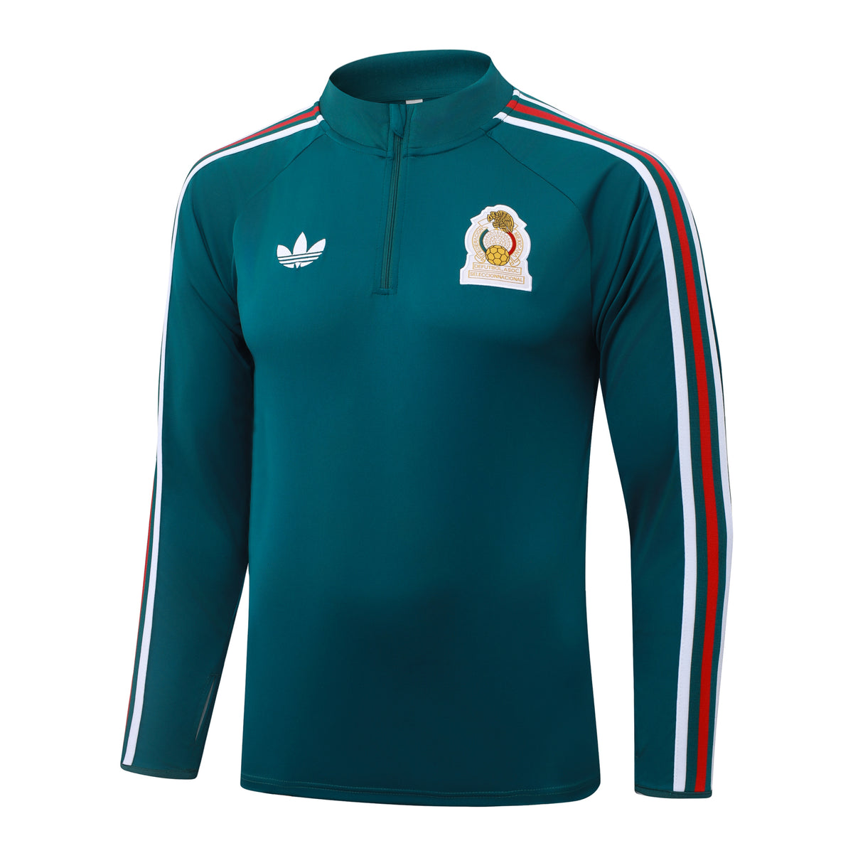 2026/27 Mexico Half-Zip Training Suit - Dark Green - top only