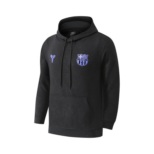 Barcelona 2025/26 Kobe Mamba Snake-Print Hoodie - Black