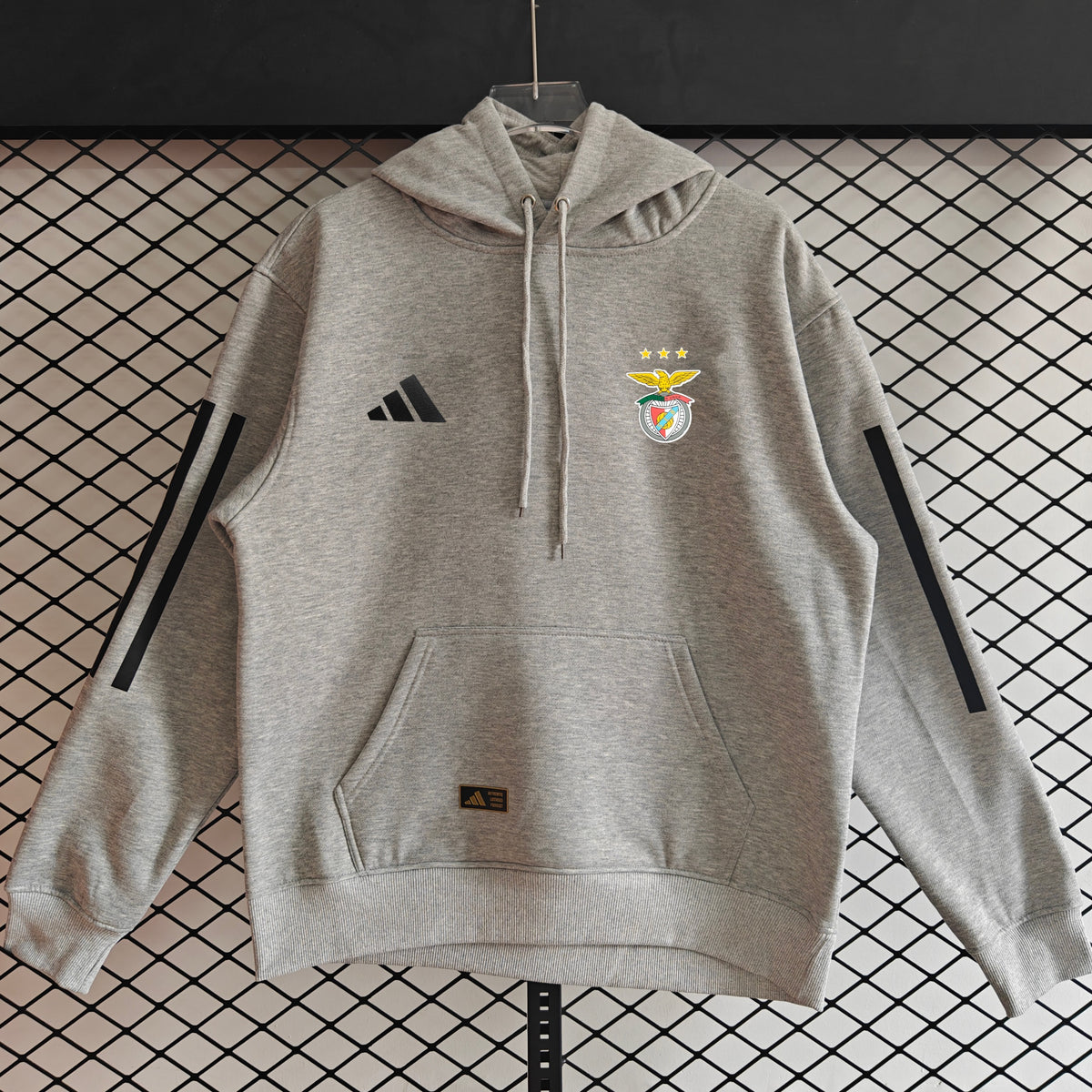 Benfica 2025/26 Home Player Version Hoodie - Heather Gray