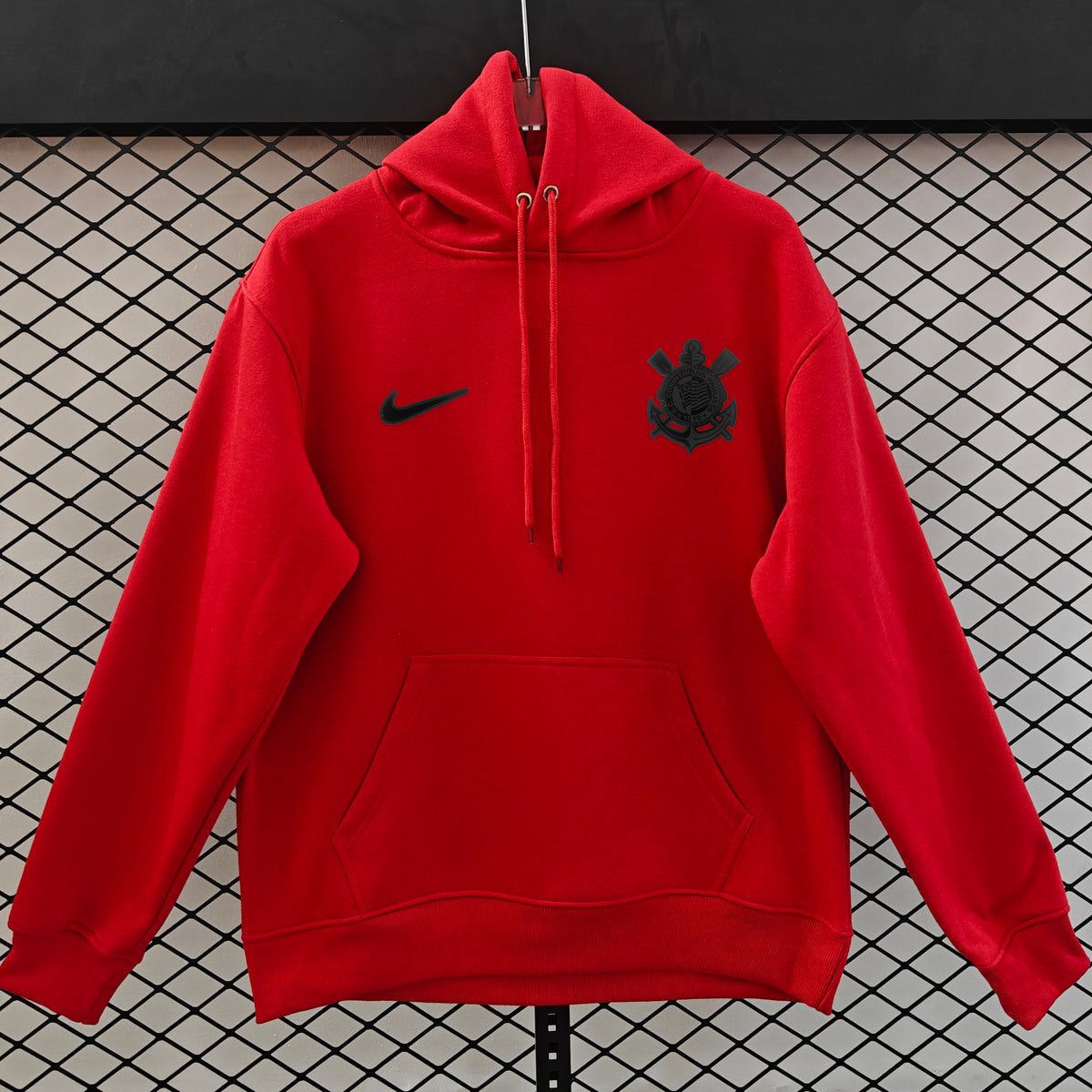 Corinthians 2025 Blackout Player Version Hoodie - Red