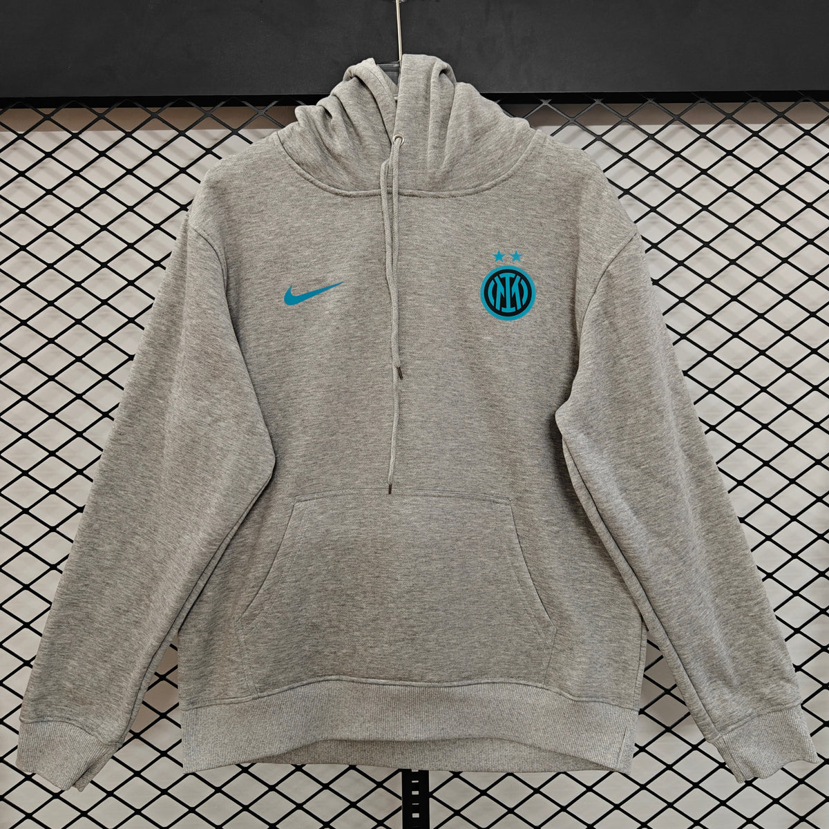 Inter Milan 2025/26 Third Player Version Hoodie - Heather Gray