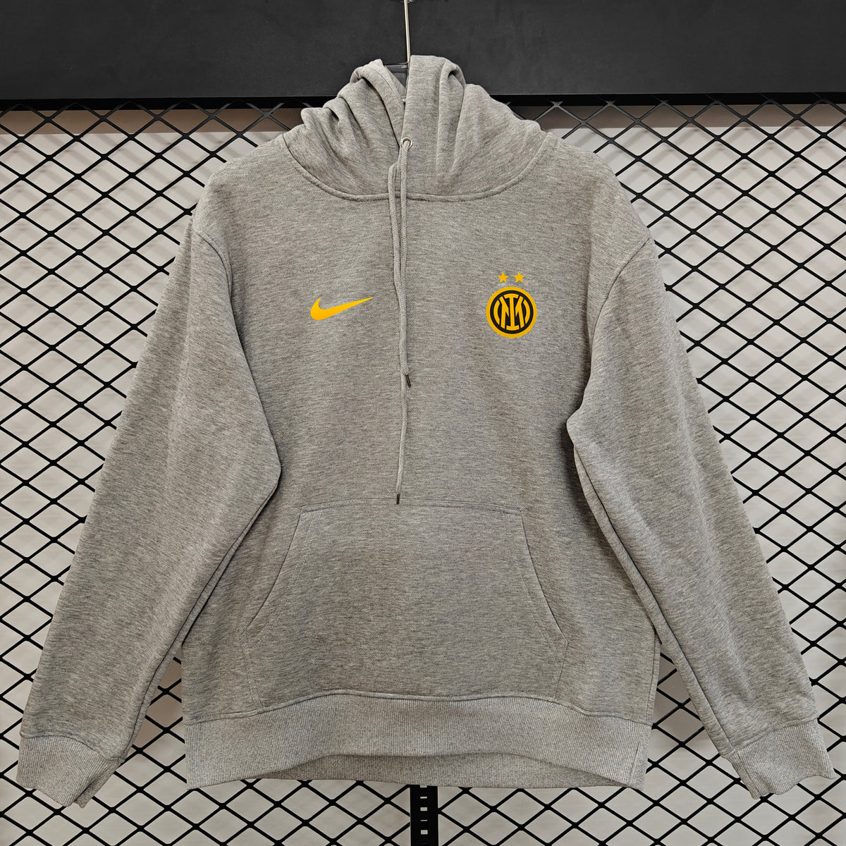 Inter Milan 2026/27 Home Hoodie - Heather Gray