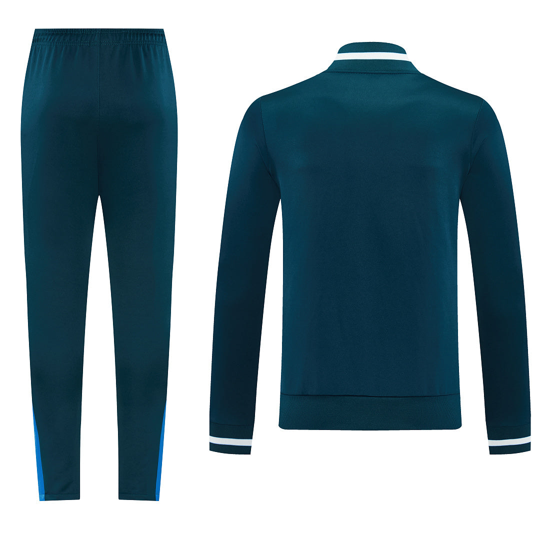 2026/27 Napoli Design 01 Full-Zip Training Suit - Dark Green/Blue - full set back