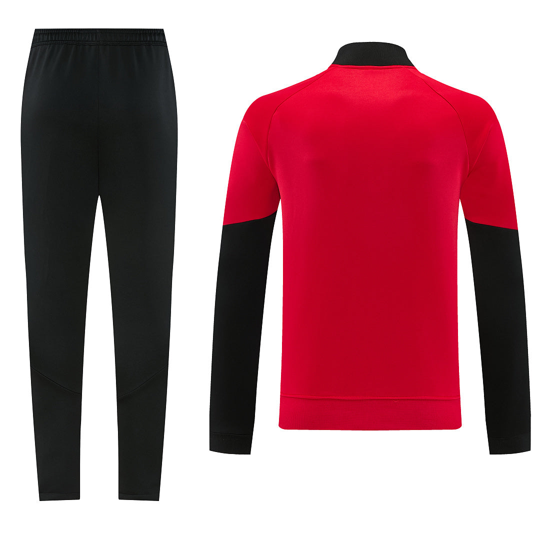 2026/27 Manchester United Design 02 Full-Zip Training Suit - Red/Black - full set back