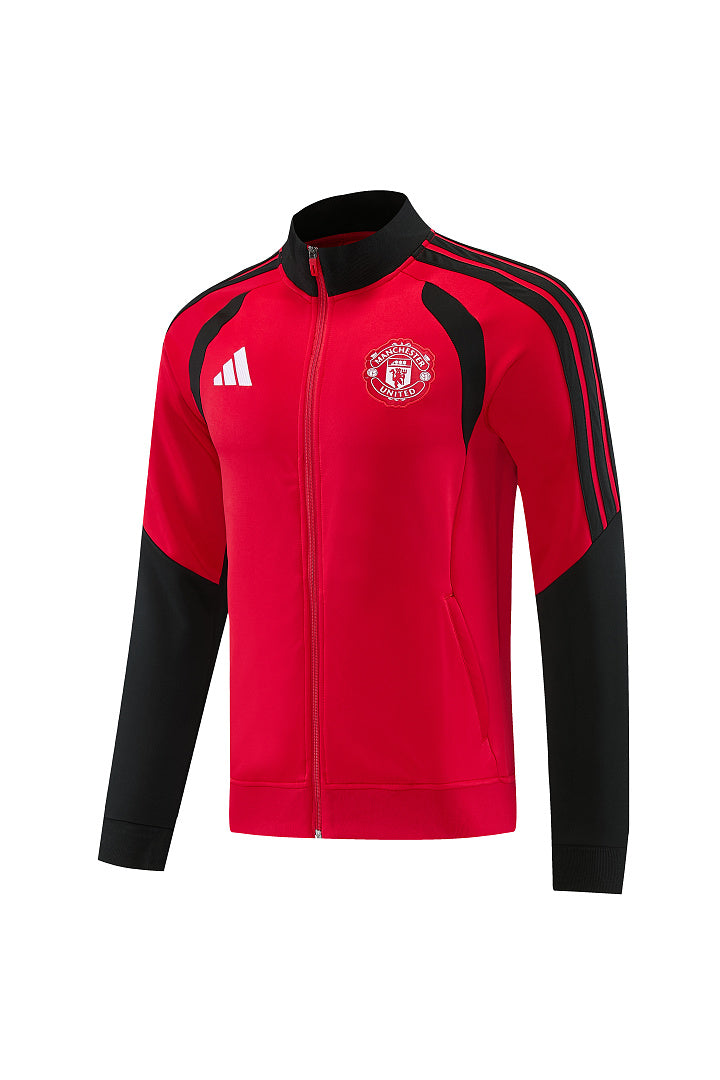 2026/27 Manchester United Design 02 Full-Zip Training Suit - Red/Black - top front