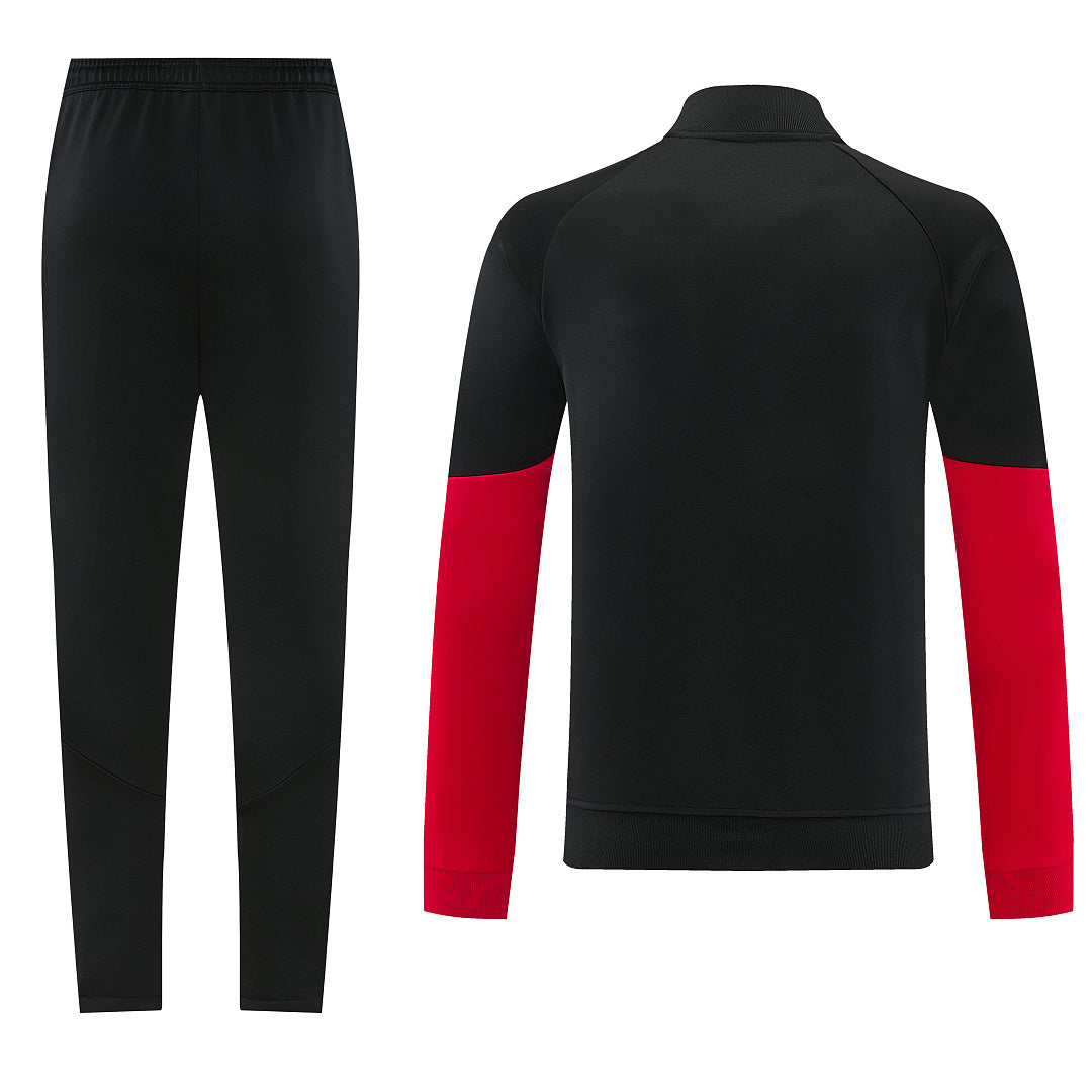 2026/27 Manchester United Design 02 Full-Zip Training Suit - Black/Red - full set back