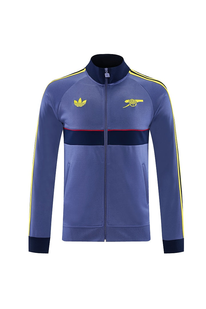 2026/27 Arsenal Design 08 Full-Zip Training Suit - Blue Grey/Navy/Yellow - top front