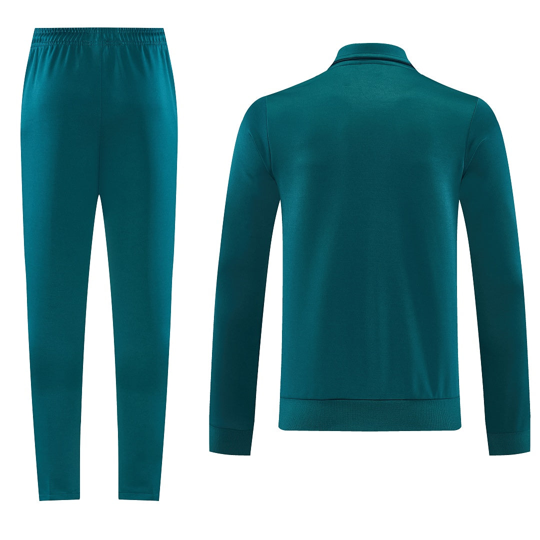 2026/27 Arsenal Design 01 Full-Zip Training Suit - Dark Green/Navy - full set back