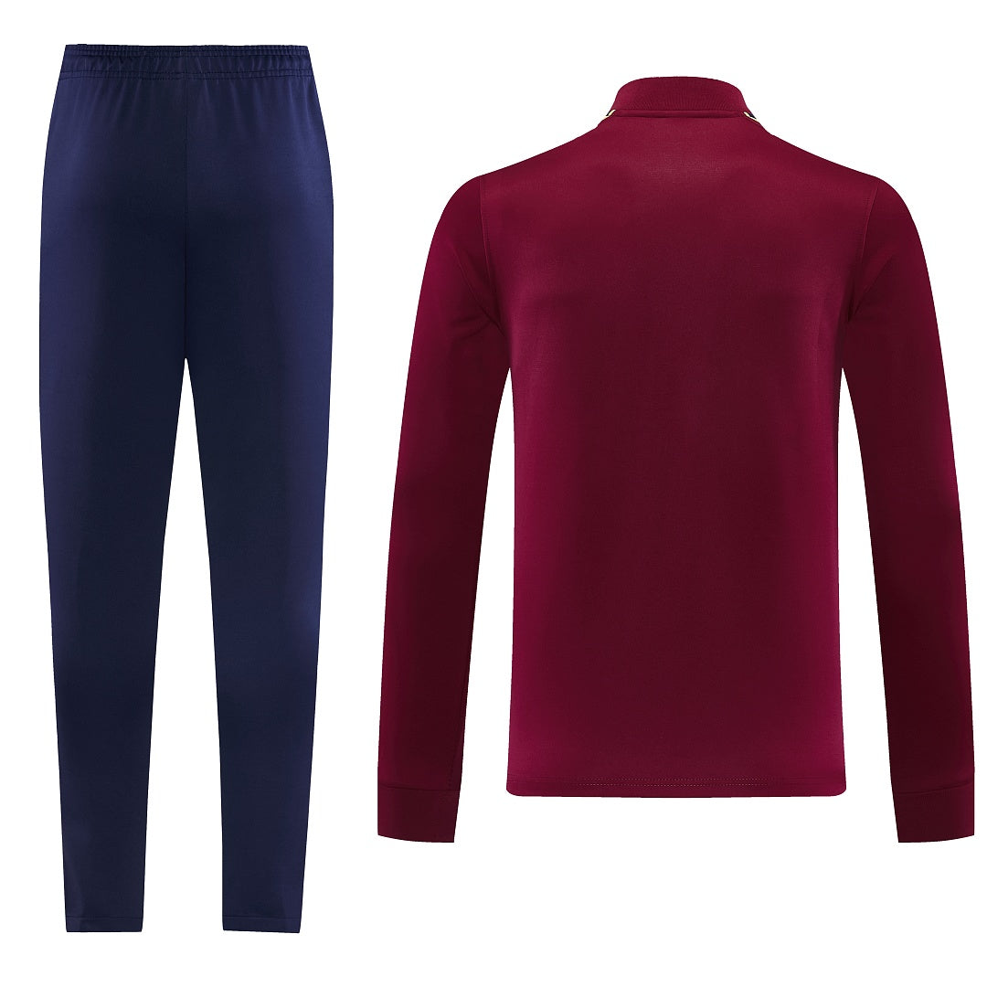 2026/27 FC Barcelona Design 01 Full-Zip Training Suit - Maroon/Navy - full set back