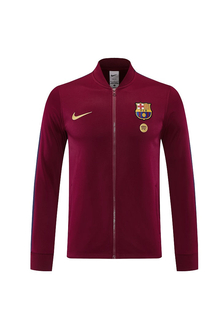 2026/27 FC Barcelona Design 01 Full-Zip Training Suit - Maroon/Navy - top front