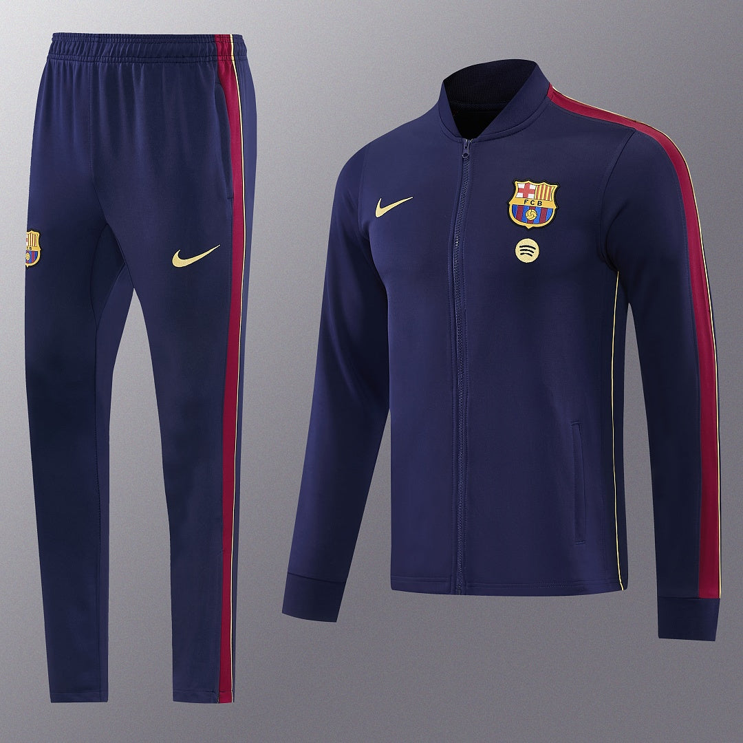 2026/27 FC Barcelona Design 01 Full-Zip Training Suit - Navy/Maroon - full set front