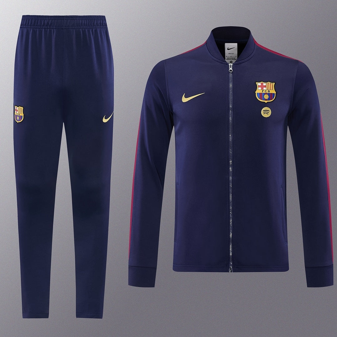 2026/27 FC Barcelona Design 01 Full-Zip Training Suit - Navy/Maroon - full set back