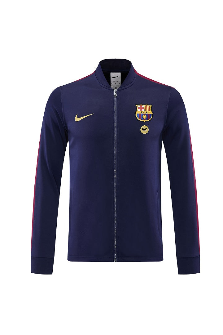 2026/27 FC Barcelona Design 01 Full-Zip Training Suit - Navy/Maroon - top front