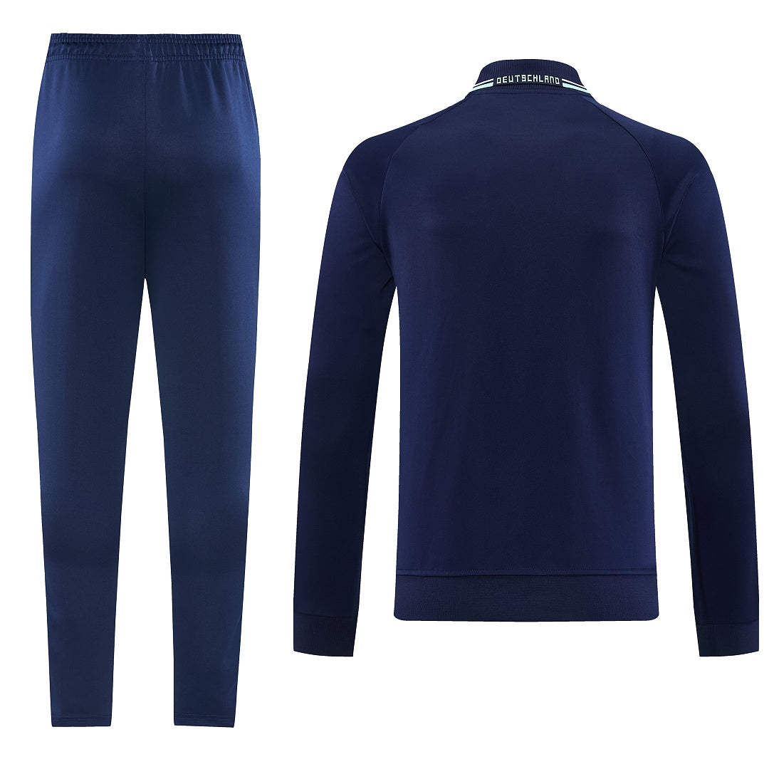 2026/27 Germany Design 06 Full-Zip Training Suit - Navy/Mint - full set back
