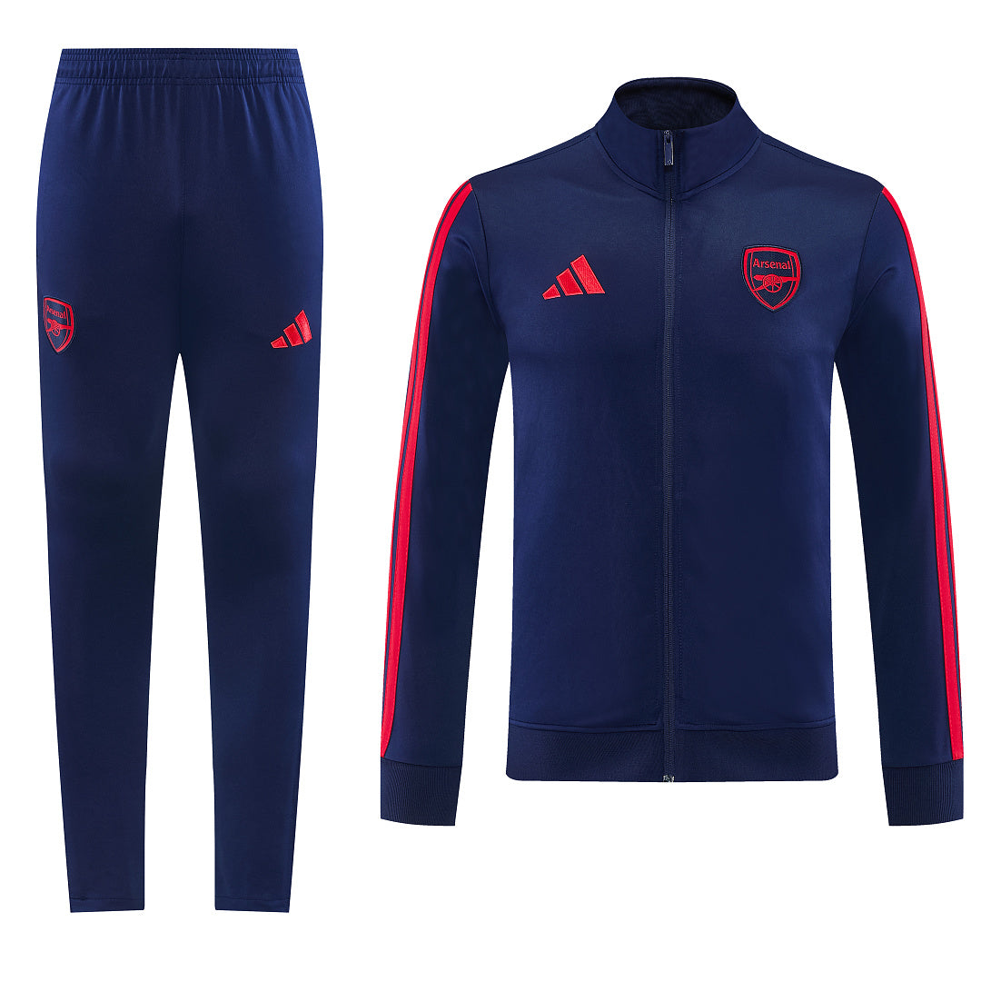 2026/27 Arsenal Design 01 Full-Zip Training Suit - Navy/Red - full set front
