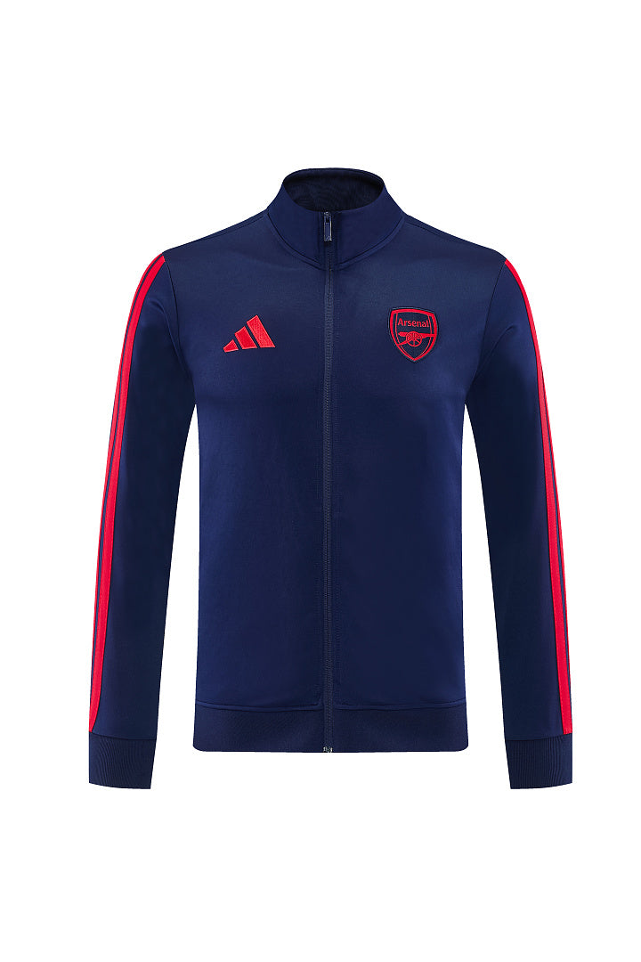 2026/27 Arsenal Design 01 Full-Zip Training Suit - Navy/Red - top front