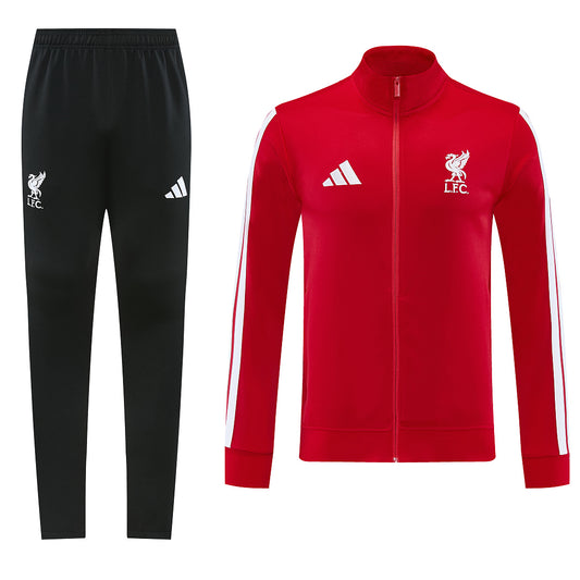 2026/27 Liverpool Design 01 Full-Zip Training Suit - Red/White - full set front