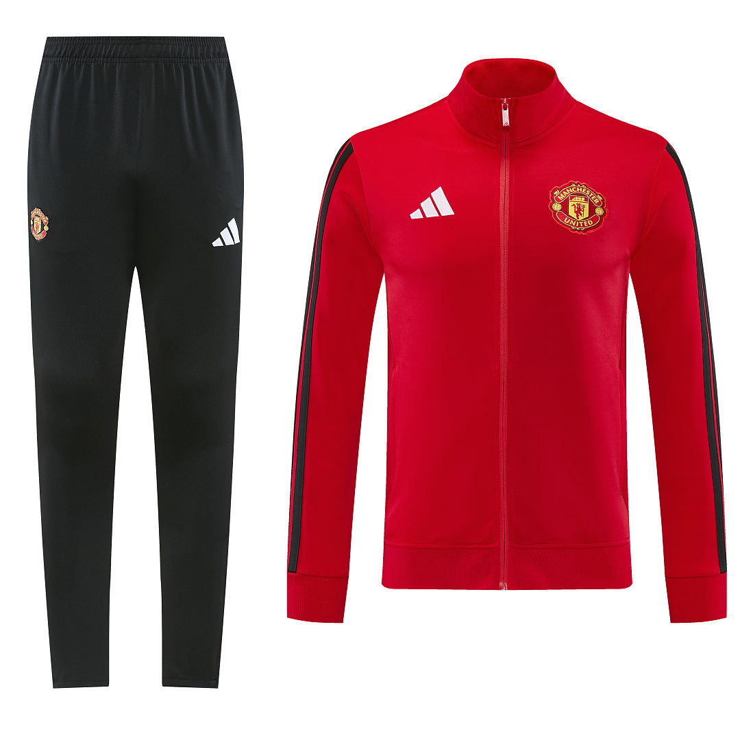 2026/27 Manchester United Design 01 Full-Zip Training Suit - Red/Black - full set front