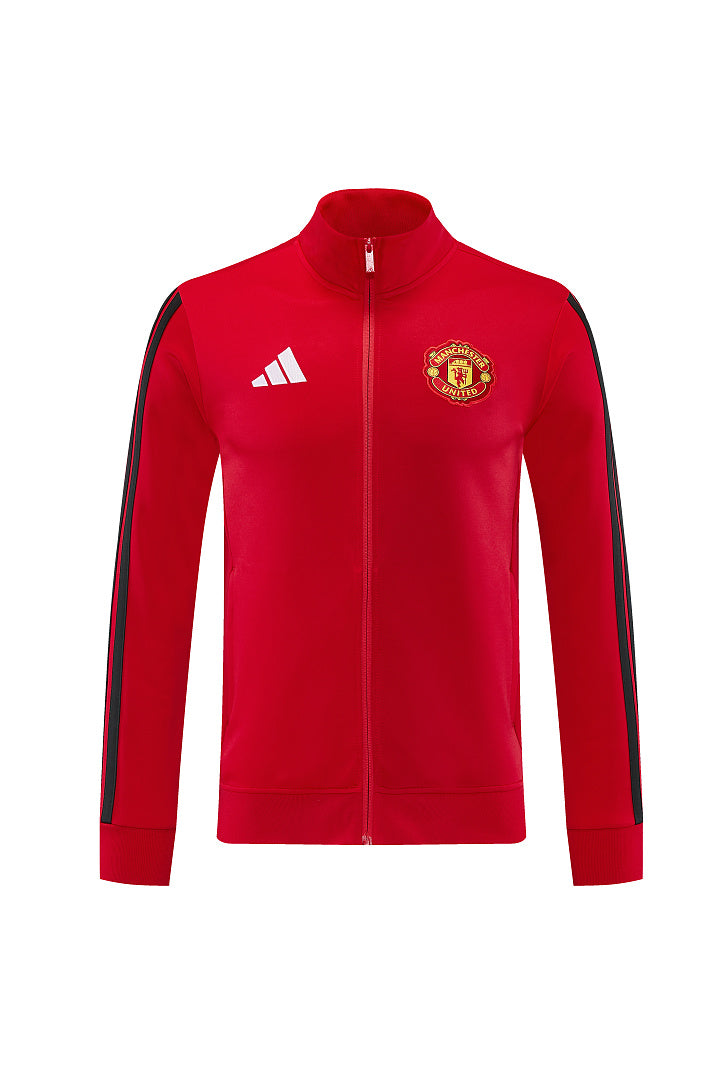 2026/27 Manchester United Design 01 Full-Zip Training Suit - Red/Black - top front