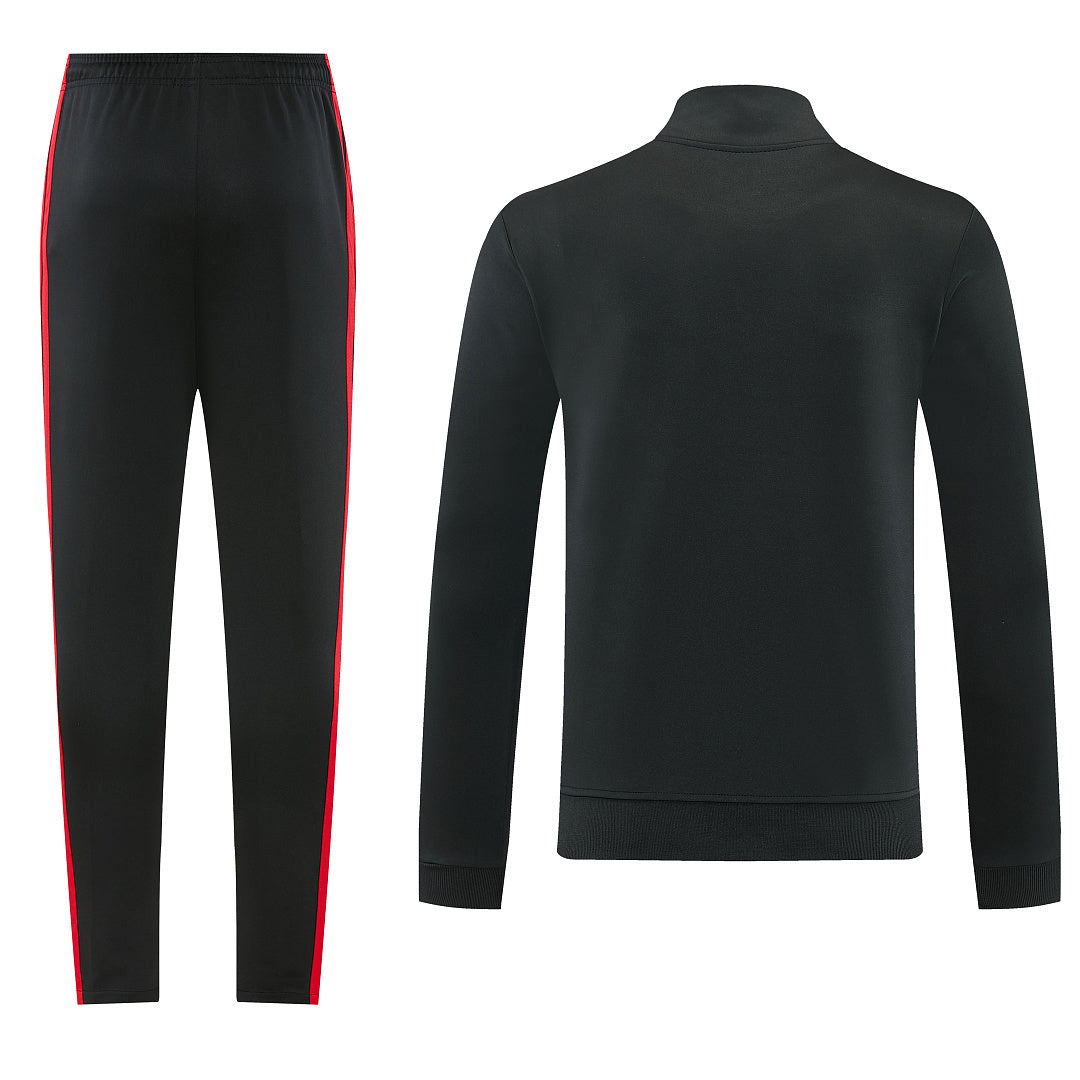 2026/27 Manchester United Design 01 Full-Zip Training Suit - Black/Red - full set back